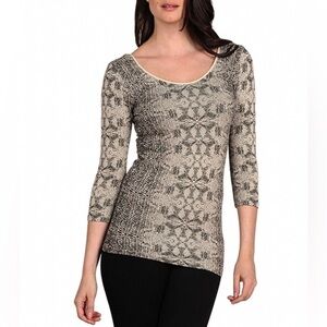 Tees by Tina Sorbtek Snake 3/4 Sleeve Top
